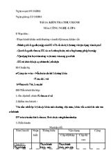 Giáo án Công nghệ Lớp 6 - Tiết 16 Kiểm tra thực hành - Năm học 2011-2012